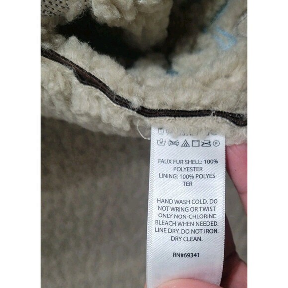 House of Harlow 1960 Embroidered Faux Shearling Vest One Size Boho Western - Picture 7 of 12